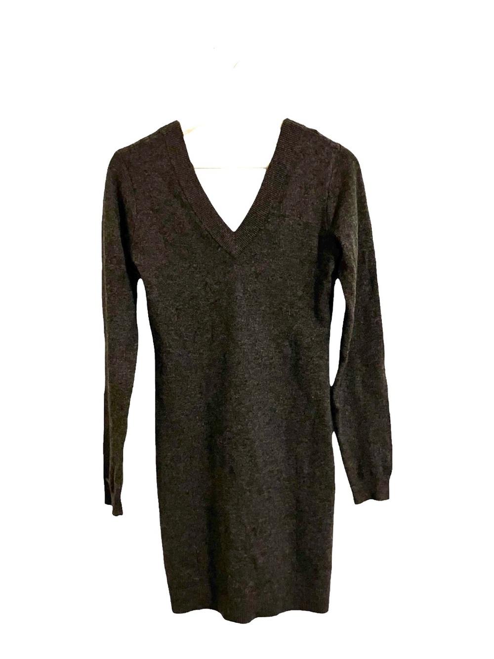rag & bone Charcoal V-Neck Long Sleeve Knit Dress